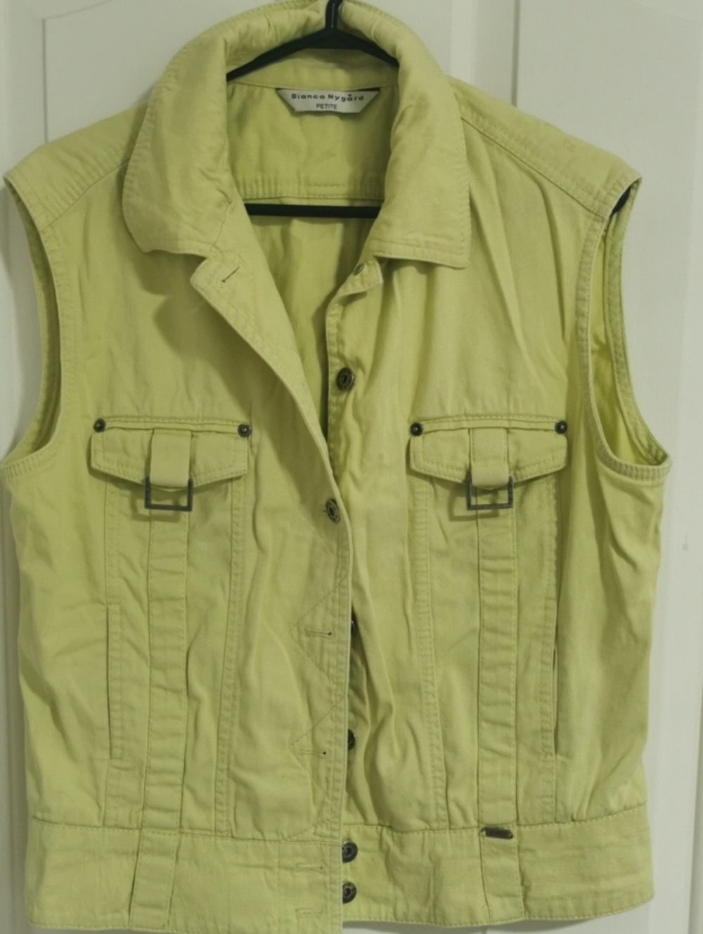 Petite Sleeveless Utility Vest by Sienna Nygaard in Pale Yellow